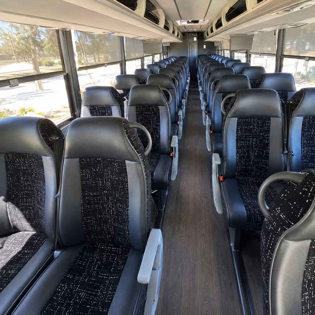 56 passenger charter bus interior